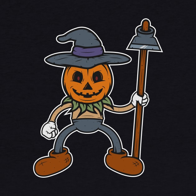 Retro 1930s Halloween Scarecrow Cartoon by UnluckyDevil